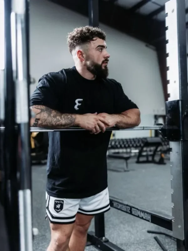 Camiseta holgada de algodón de manga corta para hombres y mujeres, entrenamiento físico, Top caído con hombros y calavera americana - Imagen 3