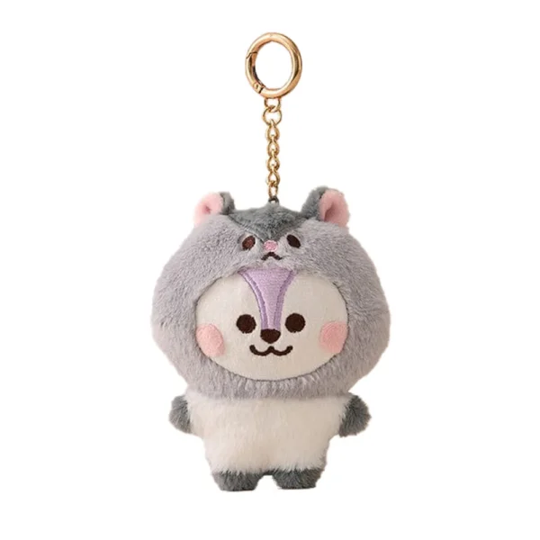 LLavero de muñeco de peluche de la serie Kawaii BT21 BABY Zoo, muñeco de dibujos animados, bolso escolar, colgante, decoración, regalo de cumpleaños, línea de amigos - Imagen 10