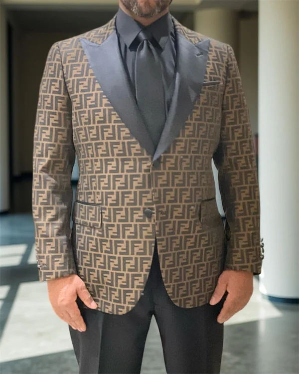 Trajes a cuadros para hombre, moda para caballero, fiesta de graduación, 3 uds., esmoquin para novio, traje de boda, chaqueta con chaleco de doble botonadura, pantalones - Imagen 11
