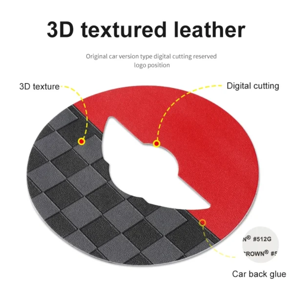 Pegatina para volante de coche, pegatinas de cuero PU para Mini Cooper R55 R56 R57 R60 R50 R52 R53 F56 F54 F60, accesorios interiores para coche - Imagen 5