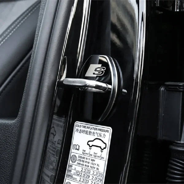 Funda para cerradura de puerta de coche 4 Uds para Audi Sline A6 A4 A3 A7 A5 Q3 Q5L Q7 Q2 S4 S5 S6 S7 S8 TT RS3 RS4 RS5 RS6 TTS Accesorios - Imagen 4