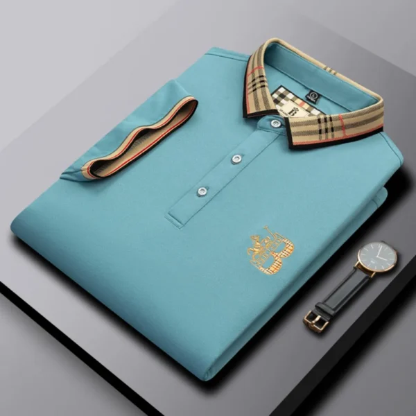 Camisa POLO de marca de lujo de manga corta para hombre, novedad de verano, diseño Jacquard, Top de Golf clásico de moda, camiseta suave y transpirable - Imagen 8