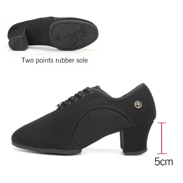 Zapatos de baile de salón latino para mujer con cordones práctica punta cerrada zapatos de baile modernos para enseñanza de baile de Salsa - Imagen 19