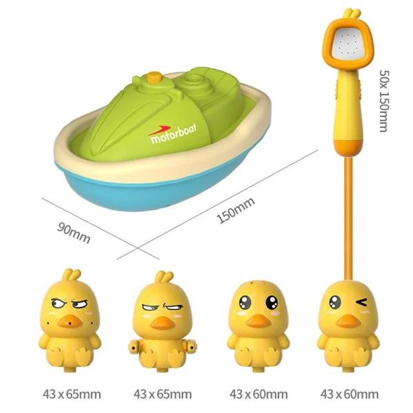 Juguetes de baño para bebé, bonito pato, rociador de agua eléctrico, juguetes de baño para baño, bañeras de baño y ducha para niños, juguetes interactivos para niños pequeños, regalos - Imagen 4