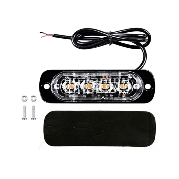 Luz de advertencia de 6LED, luces LED para remolque, luces indicadoras laterales para camión, barra de luz de mal funcionamiento para parrilla de coche, baliza para barcos de motocicleta SUV - Imagen 3