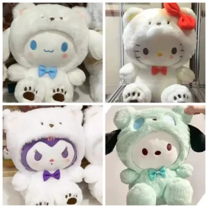 Muñeco de peluche Hello Kitty lindos juguetes de peluche Cos oso Kuromi Cinnamonroll Pochacco juguetes niños cumpleaños regalo de Navidad