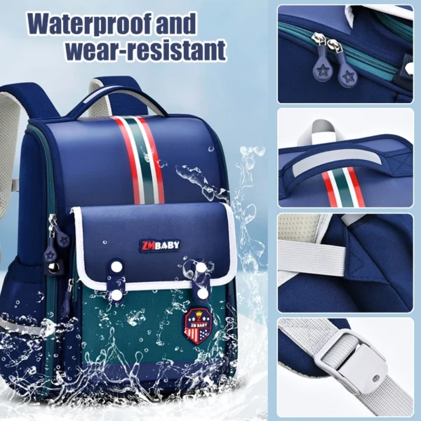 Mochila de escuela primaria de estilo británico, mochila ligera para niño, mochila de escuela primaria, bolso para niños para niñas, protección de la columna vertebral para niños - Imagen 6