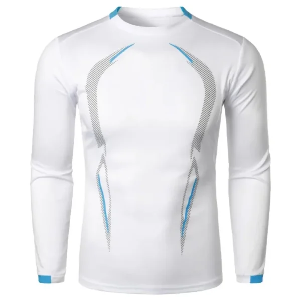 Camiseta de manga larga de secado rápido para hombre, ropa de calle ligera y transpirable, camiseta deportiva de gran tamaño para Fitness al aire libre, otoño - Imagen 2