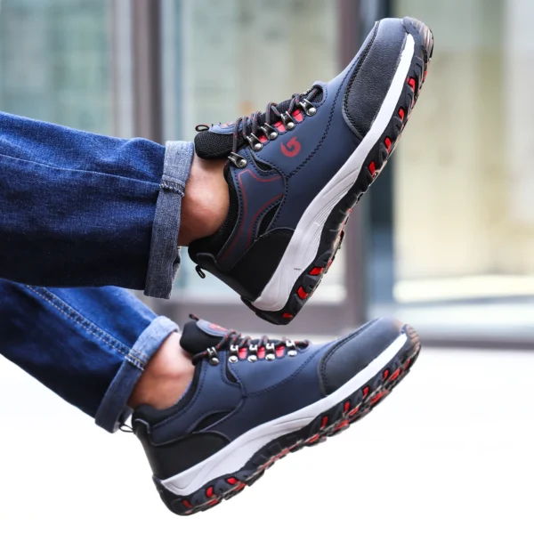 Zapatos con puntera de acero para hombre, botas de trabajo, zapatos de seguridad para el trabajo a prueba de pinchazos, zapatos de trabajo protectores, calzado masculino, zapatillas de seguridad - Imagen 5
