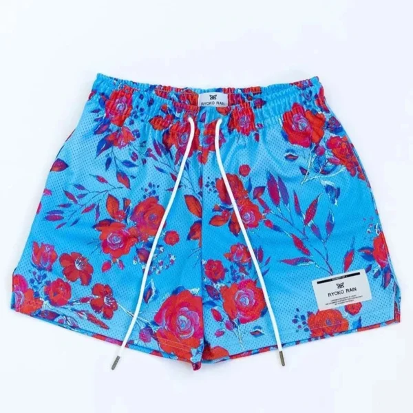 Pantalones cortos informales de verano de malla Universal para hombres y mujeres, pantalones cortos deportivos de secado rápido, pantalones cortos transpirables con cordón estampado 3d para playa - Imagen 16
