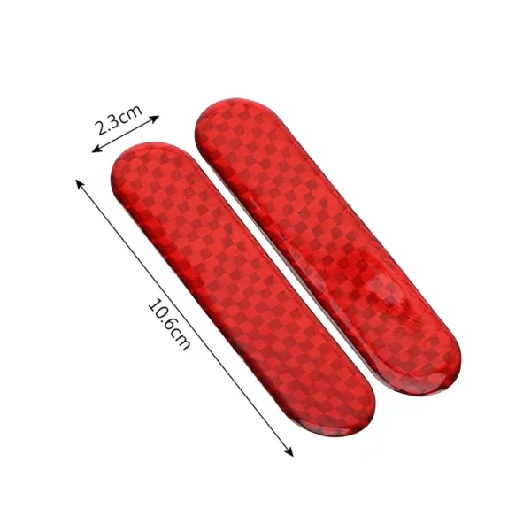 Pegatina reflectante para motocicleta y coche, tiras de cinta reflectante de advertencia, lámpara nocturna roja, verde, amarilla y azul, pegatinas de marca de alarma 2 uds - Imagen 4