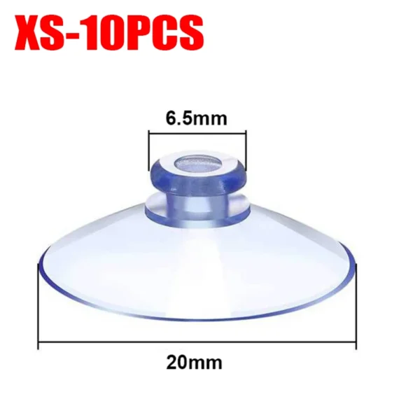 Ventosa transparente de PVC con cabeza de seta para ventana de vidrio, gancho de ventosa fuerte, colgador de toallas para decoración del hogar, 10 Uds. - Imagen 9