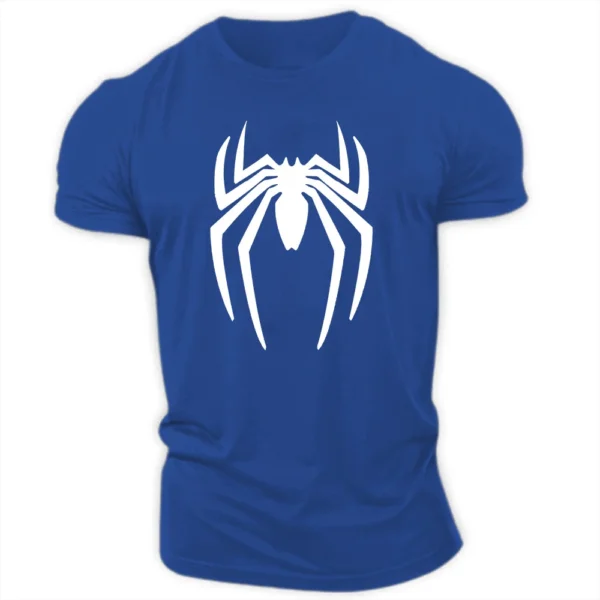 Camiseta con estampado de araña para hombre, Top de manga corta, holgado, informal, Hip-Hop, personalidad, moda de verano - Imagen 13