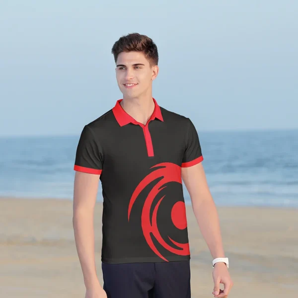 Camiseta Polo personalizada de verano de alta calidad para hombre, pantalón corto informal de verano, Polos de manga larga, Polo de Golf de poliéster de gran tamaño, camiseta vl1442 - Imagen 3