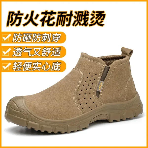Zapatos a prueba de trabajo, antigolpes, antiperforación, generación de cabello, zapatos de soldadura eléctrica, zapatos de trabajo, calzado de seguridad resistente al desgaste - Imagen 6