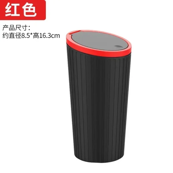 Cubo de basura para coche, Mini organizador de polvo para Interior de coche, contenedor de basura, caja de almacenamiento, cubo, accesorios para automóvil - Imagen 9