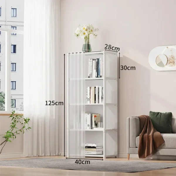 Armario a prueba de polvo de 6/5 capas, estantería de partición de alta capacidad para dormitorio, gabinete de almacenamiento de Montaje Simple abierto, muebles de dormitorio - Imagen 9