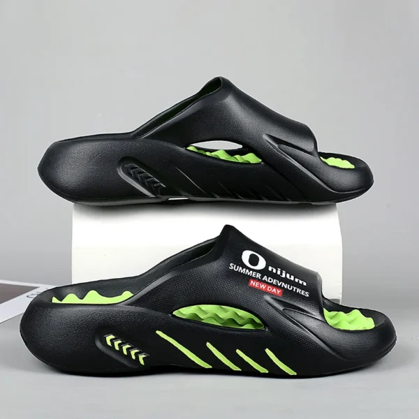 Zapatillas de masaje para hombre, sandalias deslizantes para interiores y exteriores, zapatos informales de playa, suela cómoda, talla grande 38-47, novedad de 2024 - Imagen 3