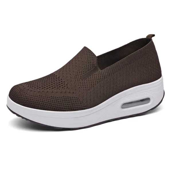 Primavera otoño zapatos oscilantes de mujer mocasines de malla para mujer plataformas planas zapatos de mujer cuñas zapatos de mujer zapatillas de deporte con aumento de altura - Imagen 9