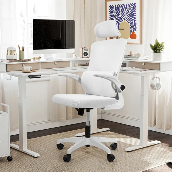 Silla de oficina ergonómica con respaldo alto, sillas deslizantes de malla para ordenador de juegos, sillón giratorio ajustable, muebles comerciales para el hogar - Imagen 7