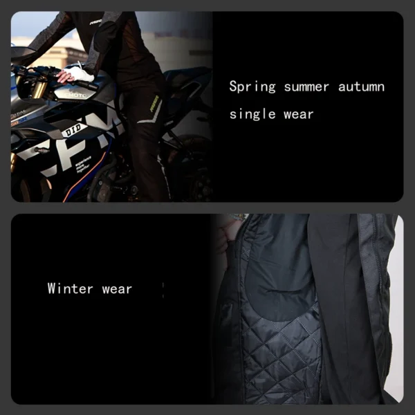 Pantalones térmicos impermeables de despegue rápido para motocicleta, pantalones protectores a prueba de viento para hombres y mujeres, Gor - Imagen 4