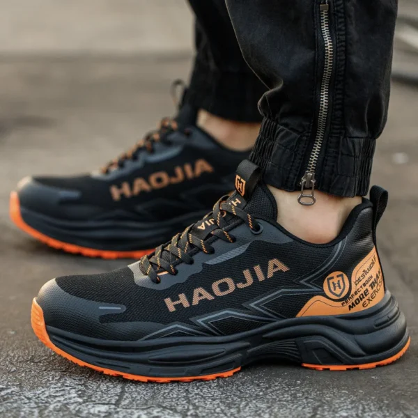 Zapatos de seguridad para el trabajo para hombre, zapatillas antipinchazos, zapatos de trabajo indestructibles para hombre, botas de seguridad ligeras de malla transpirable antideslizante - Imagen 4