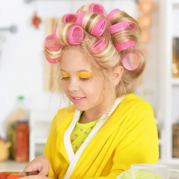Bolsa de rodillos para el cabello grandes, tubos para cabello, juego de rodillos para el cabello, rulos, rodillos para el cabello sin calor, rizador largo tubo cabello, onulines - Imagen 5