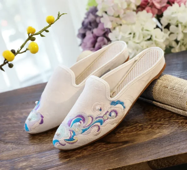 Zapatillas Harajuku de estilo chino para mujer, zapatos informales a la moda con bordado Vintage, ropa de calle de estilo étnico - Imagen 25