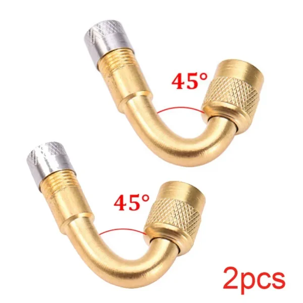 Adaptador de válvula doblada de ángulo de 90, 45 y 135 grados para motocicleta, tubo de neumático, adaptador de extensión de válvula de cobre y plata para camión, coche, Moto y bicicleta - Imagen 20