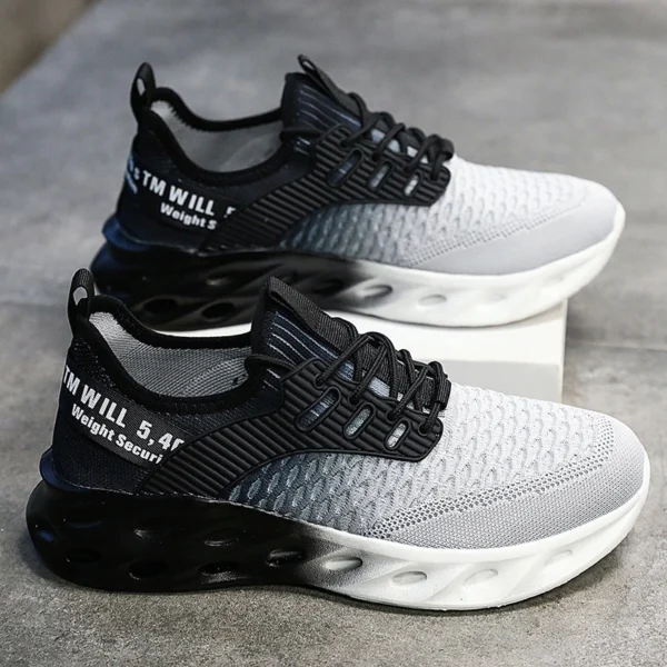 Zapatillas de deporte de malla transpirable para hombre, calzado deportivo informal con suela Eva para correr y fitness, adecuado para todas las estaciones, diseño transpirable Trbottomy - Imagen 6