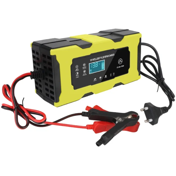 Cargadores de batería de coche de 6A y 12V, reparación inteligente de pulso automático, entrada de 110-220V, adaptador de enchufe de EE. UU., UE, cargador de batería de motocicleta S1 12V/2A - Imagen 7