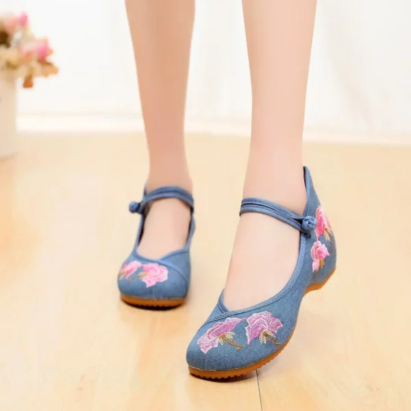 Zapatos informales para mujer, moda Vintage, elegante, estilo étnico, ropa de calle bordada, zapatos de mujer de estilo chino, novedad de verano - Imagen 8