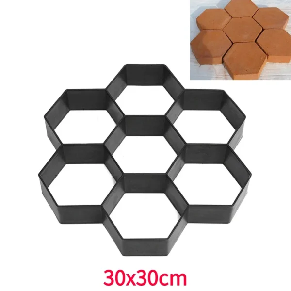 Molde reutilizable para pavimento de hormigón, herramienta para pavimento de piedra, ladrillo, cemento, camino de jardín, bricolaje - Imagen 8