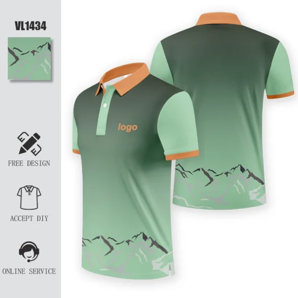Camiseta Polo personalizada de verano de alta calidad para hombre, pantalón corto informal de verano, Polos de manga larga, Polo de Golf de poliéster de gran tamaño, camiseta vl1442 - Imagen 12