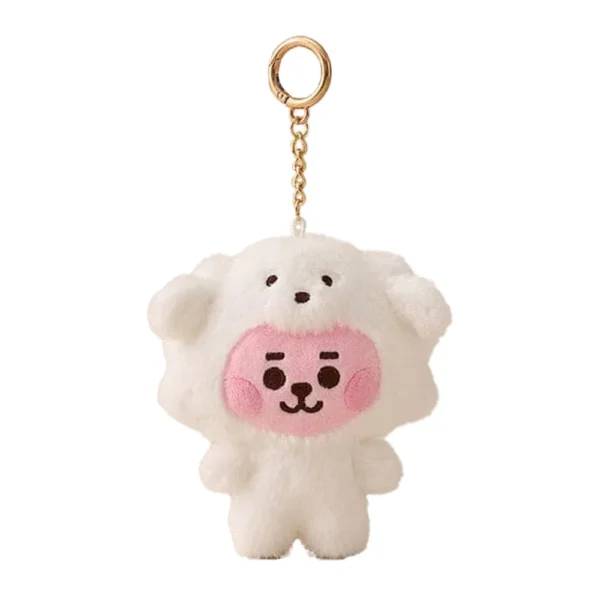 LLavero de muñeco de peluche de la serie Kawaii BT21 BABY Zoo, muñeco de dibujos animados, bolso escolar, colgante, decoración, regalo de cumpleaños, línea de amigos - Imagen 12