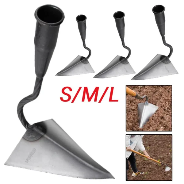 Azada de arado triangular para tierra agrícola, azada de suelo suelto, arado manual/array Manual, azada para plantar vegetales en el hogar - Imagen 2