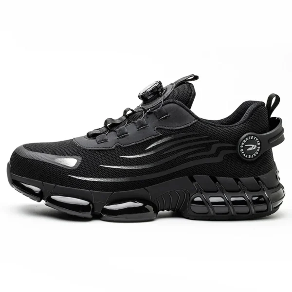 Zapatos de seguridad con botón giratorio para hombre, zapatos de trabajo antigolpes y antipinchazos, zapatos deportivos de moda para hombre, botas protectoras de seguridad para hombre - Imagen 8