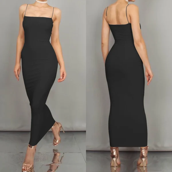 Vestido de verano para mujer, vestidos largos con tirantes, vestido Sexy con tirantes para discoteca - Imagen 5