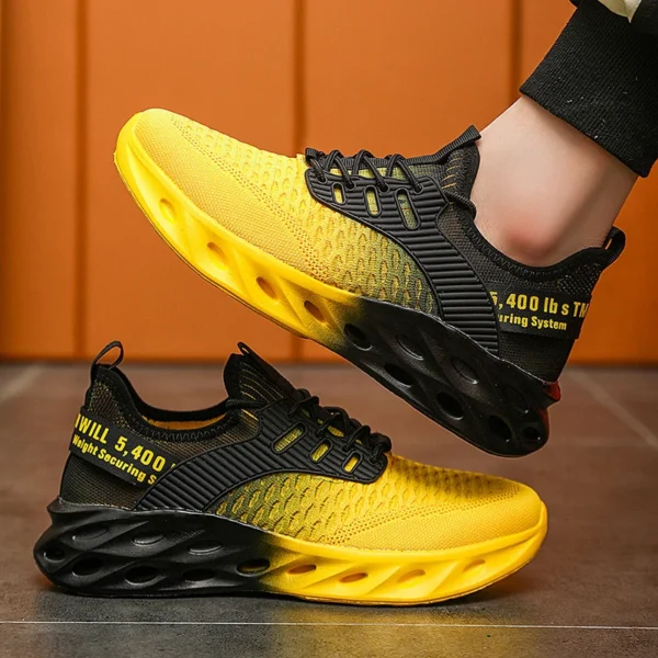 Zapatillas de deporte de malla transpirable para hombre, calzado deportivo informal con suela Eva para correr y fitness, adecuado para todas las estaciones, diseño transpirable Trbottomy - Imagen 2