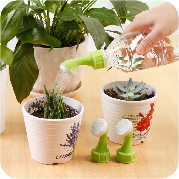 2 unids/set rociador de jardín aspersor portátil planta boquilla de riego de jardín herramienta boquilla de riego de vidrio y botella - Imagen 5