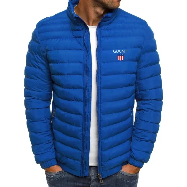 Chaqueta de algodón cálida y ligera para hombre, chaqueta de pie, chaqueta informal de rayas horizontales, nuevo estilo de alta calidad - Imagen 10