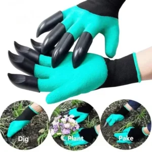 Guantes hortícolas con garras, guantes de excavación para jardín, vegetales, flores, jardín, plantación, guantes protectores de látex resistentes a puñaladas