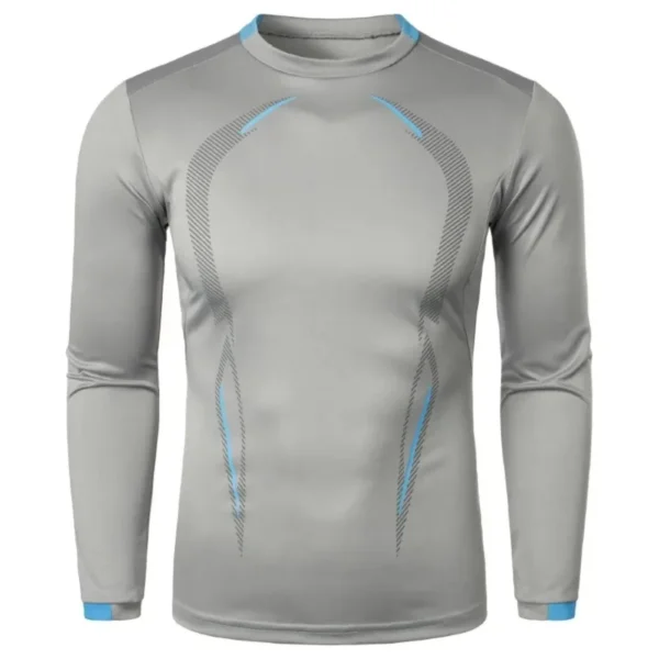 Camiseta de manga larga de secado rápido para hombre, ropa de calle ligera y transpirable, camiseta deportiva de gran tamaño para Fitness al aire libre, otoño - Imagen 3
