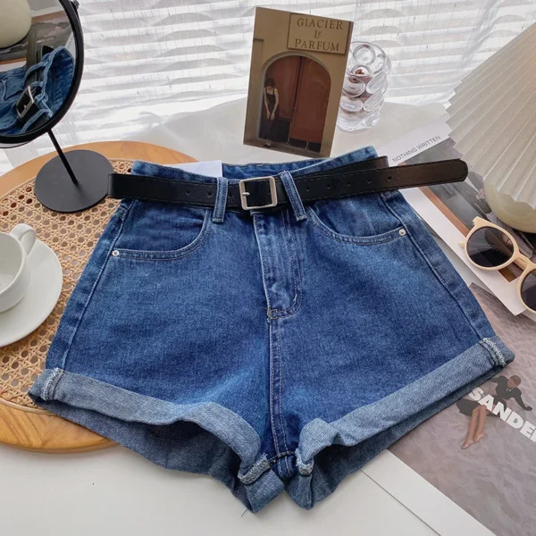 Pantalones vaqueros de cintura alta de talla grande para mujer, pantalón informal, versátil, a la moda, línea A, Material de algodón, estilo cilindro recto - Imagen 5