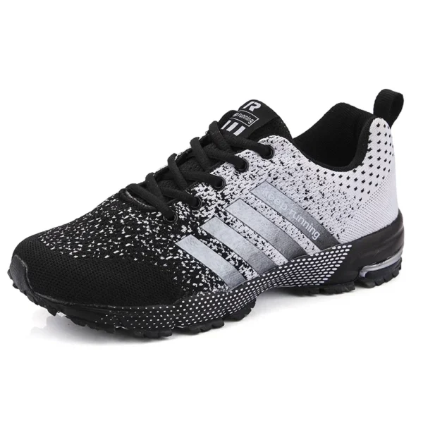 Zapatillas de deporte para Hombre, zapatos deportivos negros cómodos de malla transpirable a la moda, calzado informal antideslizante para correr al aire libre, Zapatillas para Hombre - Imagen 8