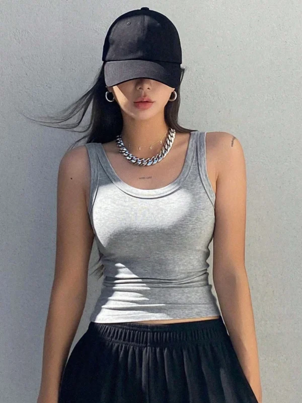 Camisola sin mangas suave para mujer, trajes de verano, camiseta sin mangas ajustada y Sexy, camisa inferior de punto y Top sin mangas para prendas de vestir exteriores