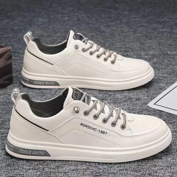 Zapatos de tela versátiles a la moda, nuevos zapatos blancos transpirables de primavera para hombres, zapatos deportivos y de ocio para hombres, zapatos de moda - Imagen 6