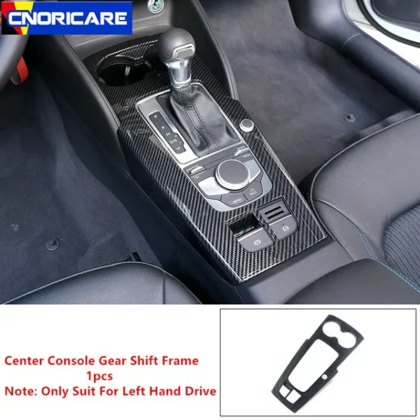 Consola central tablero pegatinas tiras fibra de carbono decoración de puerta de coche cubierta embellecedora accesorios de Interior de coche Para Audi A3 8V S3 - Imagen 10