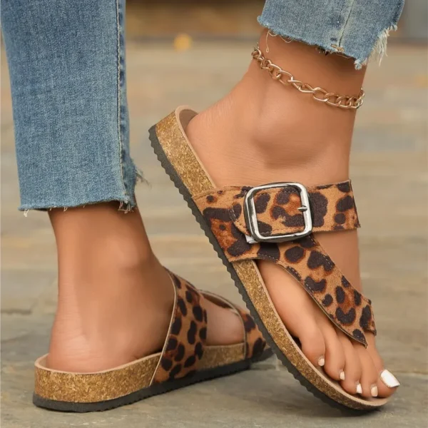 Sandalias de mujer, zapatos de verano para exteriores, sandalias con punta abierta para mujer, zapatos para caminar para fiesta, chanclas deslizantes, zapatillas - Imagen 4