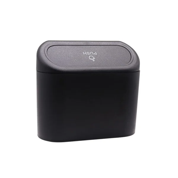 Cubo de basura colgante para coche, caja de almacenamiento de basura para vehículo, cubo de basura de presión cuadrado ABS, accesorios interiores para coche - Imagen 9